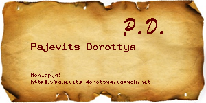 Pajevits Dorottya névjegykártya